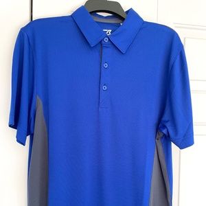 CUTTER & BUCK MENS SM SHIRT - NEVER WORN - BLUE WITH GRAY ACCENTS